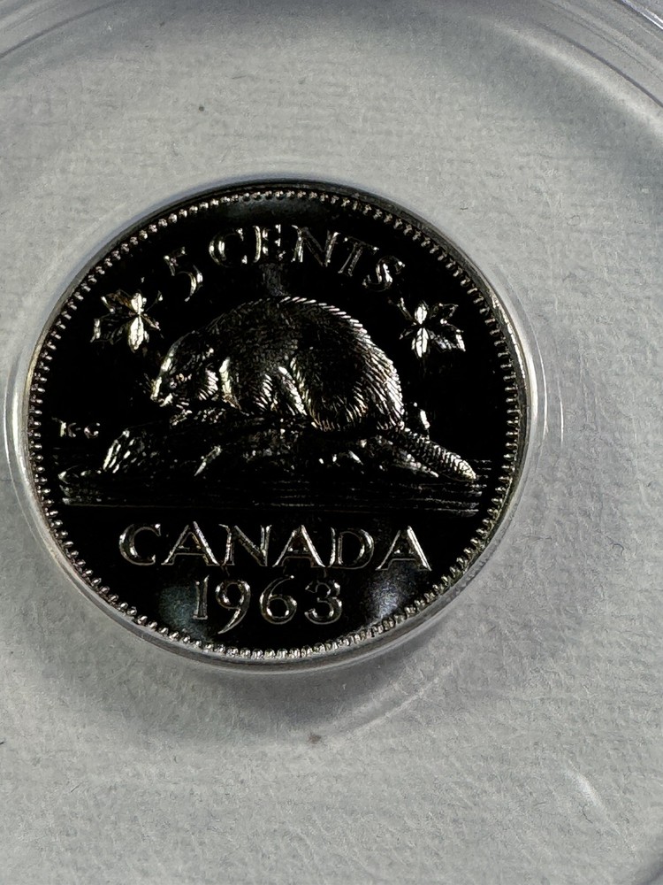 1963 Canada 5 Cents Proof Like Graded MS 67 by ANACS
