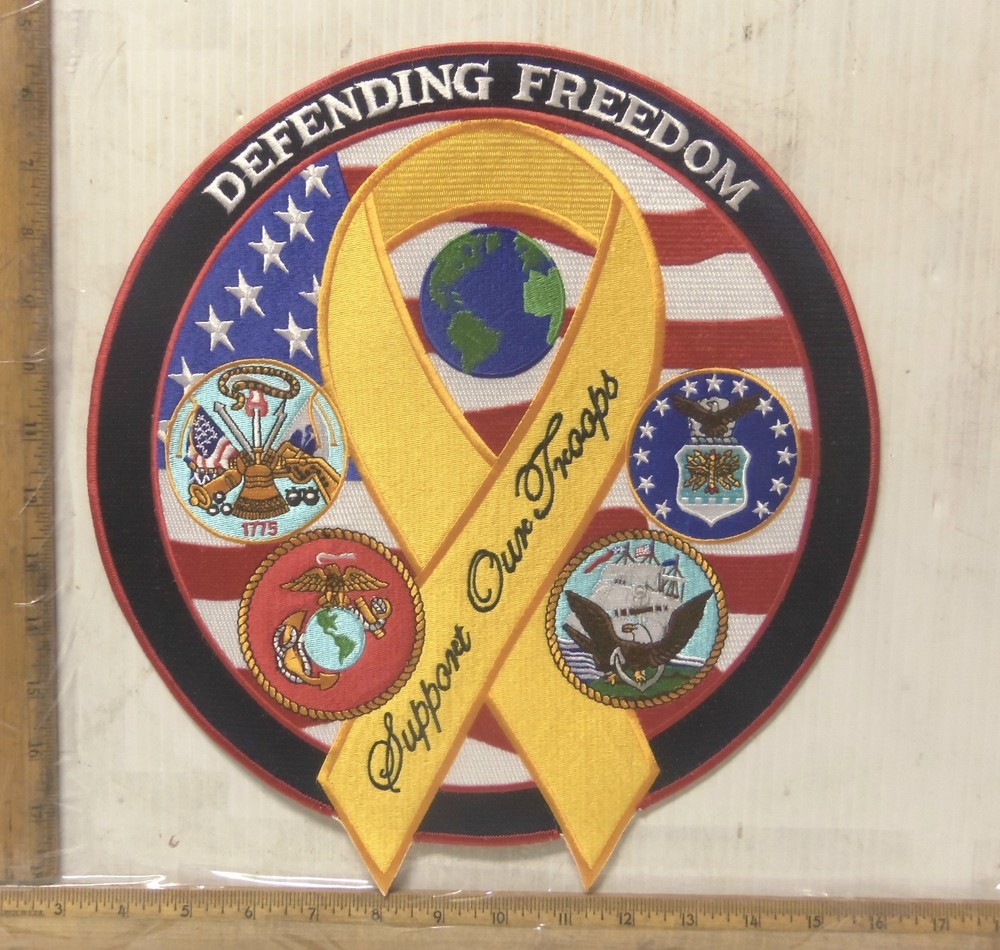 Defending Freedom - Support Our Troops Embroidered Back Patch