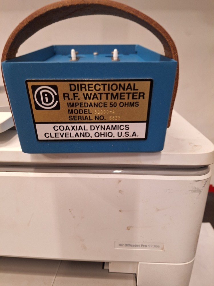 Coaxial Dynamics 81000A RF In-Line Wattmeter (compatible Bird 43 Elements)