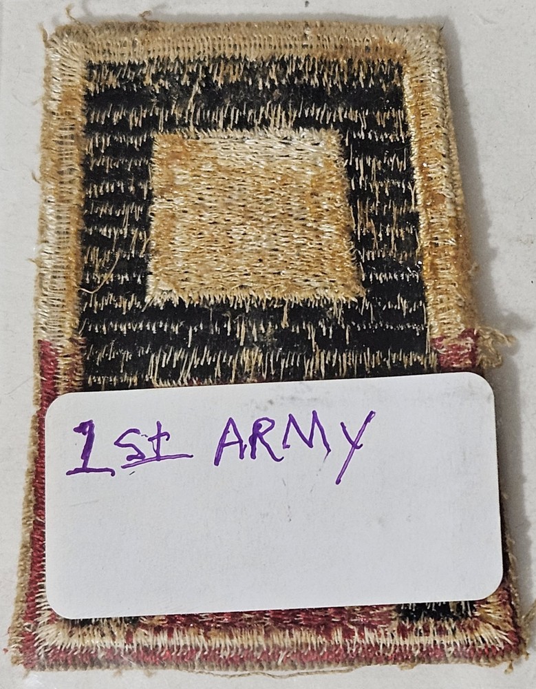 ORIGINAL WWII US FIRST 1ST ARMY SLEEVE INSIGNIA PATCH-
