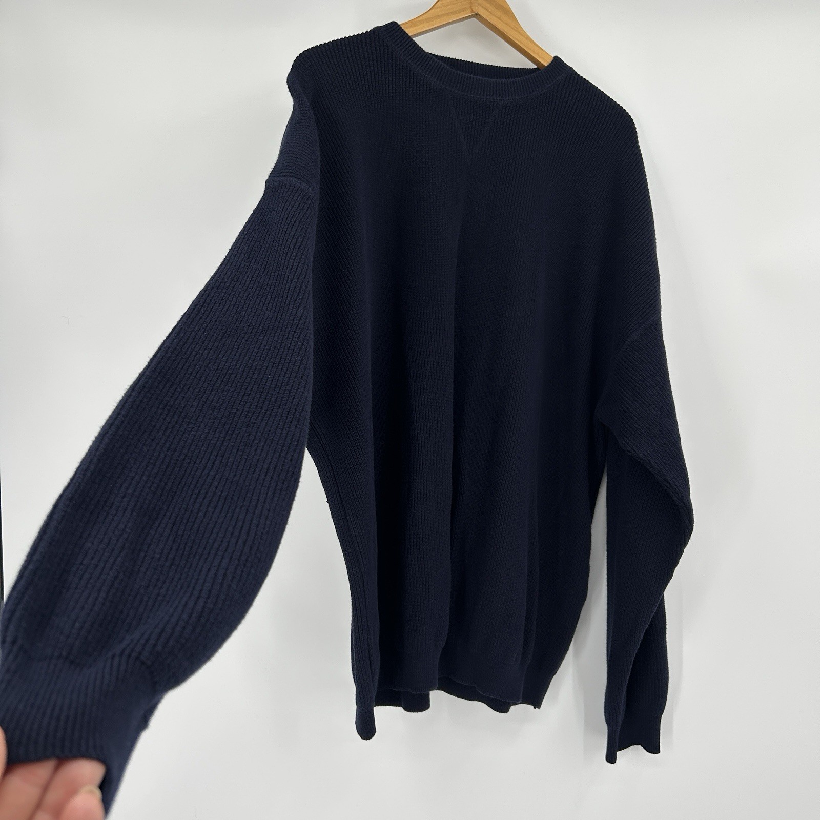 Vintage 90s Fisherman Sweater Mens XXXL Tall Ribbed Chunky Preppy Grunge Indie