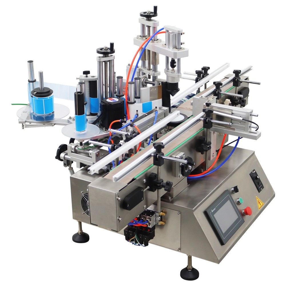 TECHTONGDA Automatic Round Bottle Label Applicator Fixed Point Labeling 110V