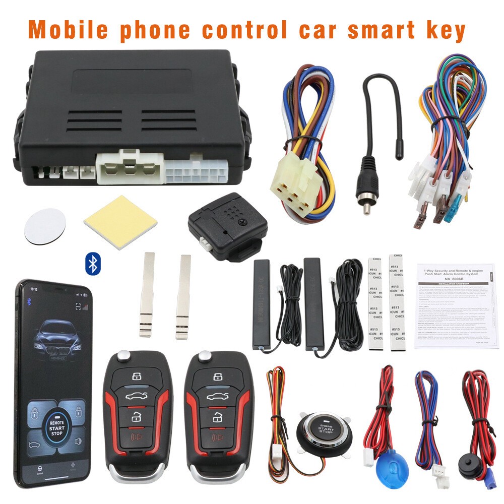Keyless Entry Engine Start Alarm System Push Button Remote Starter Stop Car