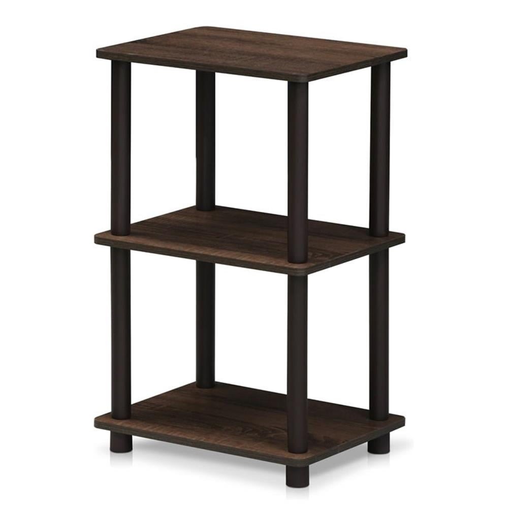 Engineered Wood 2 Space Shelf Walnut/Brown W/ Easy Assembly & Space Saving