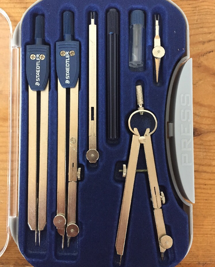 Staedtler Arco Italy Precision Math Drafting Compass Set w Case No. 559 09