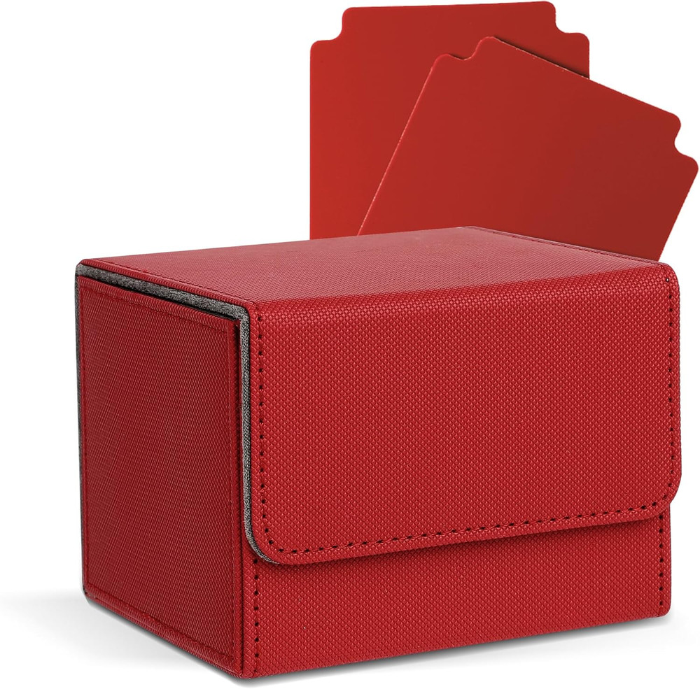 MTG Deck Box with 2 Dividers, Large Capacity Commander Deck Box Fits 100+ Double