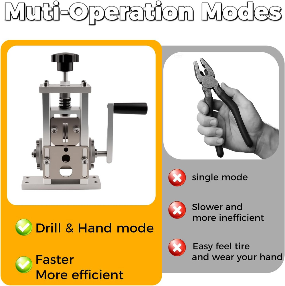 Esokoya Wire Stripper Machine, Copper Wire Strippring Machine with Drill-Powered