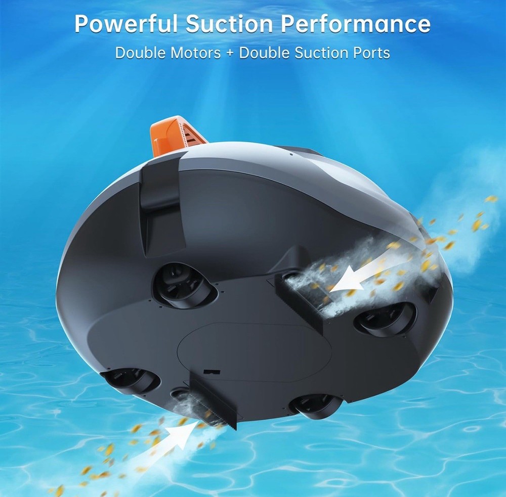 CoasTeering Cordless Robotic Pool Cleaner w/ 100min Runtime, Fast Charging