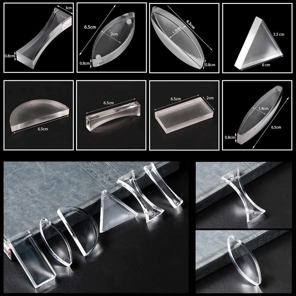 Physics Optics Experiment Set Prisms Convex Lens Triple Laser Refraction Scho...