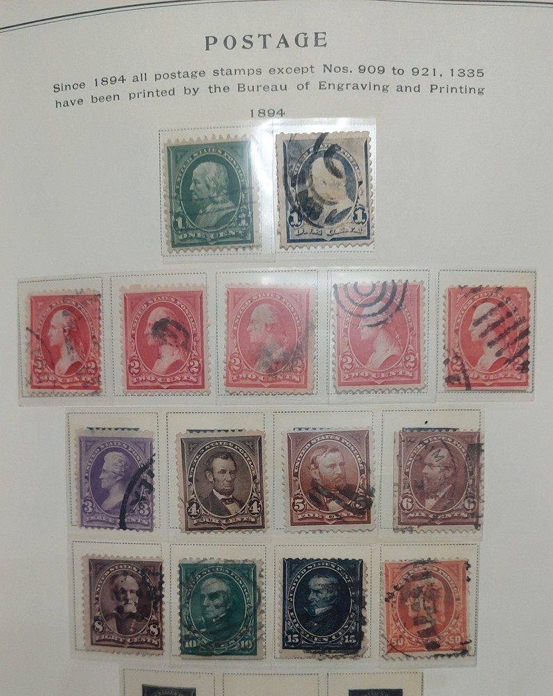 SCOTT #246-60  1894  ISSUE  1C-50  USED