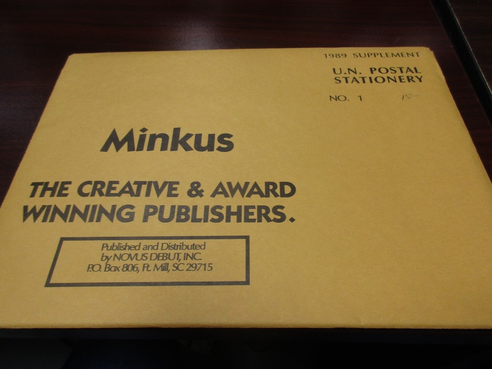 "MINKUS"ALBUM PAGES 1989  SUPPLEMENT UNITED NATIONS {IMP.BLOCKS}    W/FREE SHP.