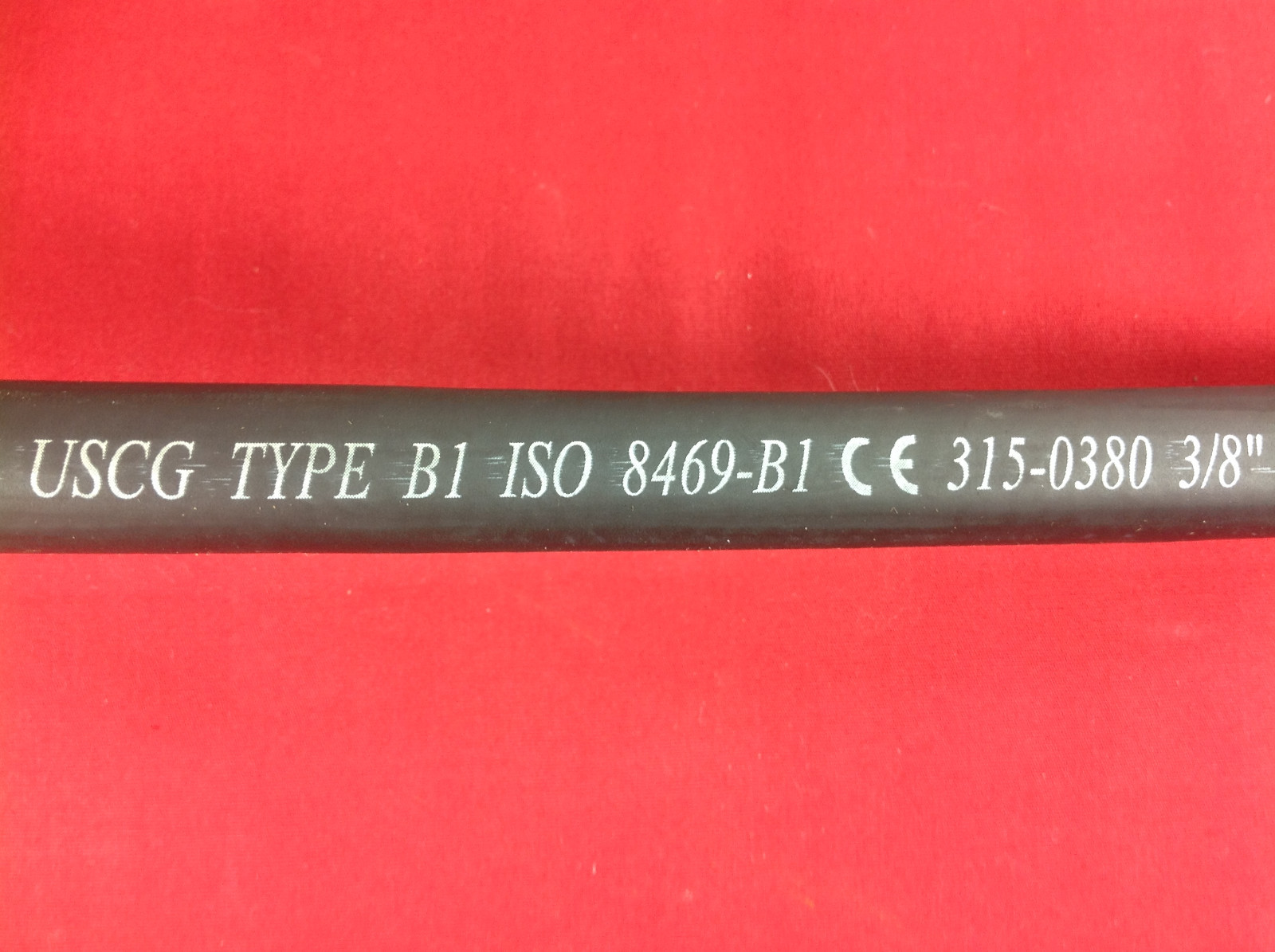 3/8" ID TYPE B1 MARINE FUEL HOSE LINE J1527 PREMIUM USCG 315-0380 SOLD BY FOOT