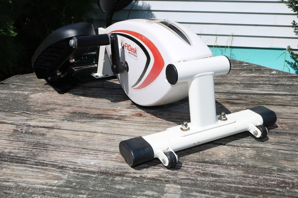 FitDesk Portable Under Desk Elliptical Exercise Machine w Onboard Computer
