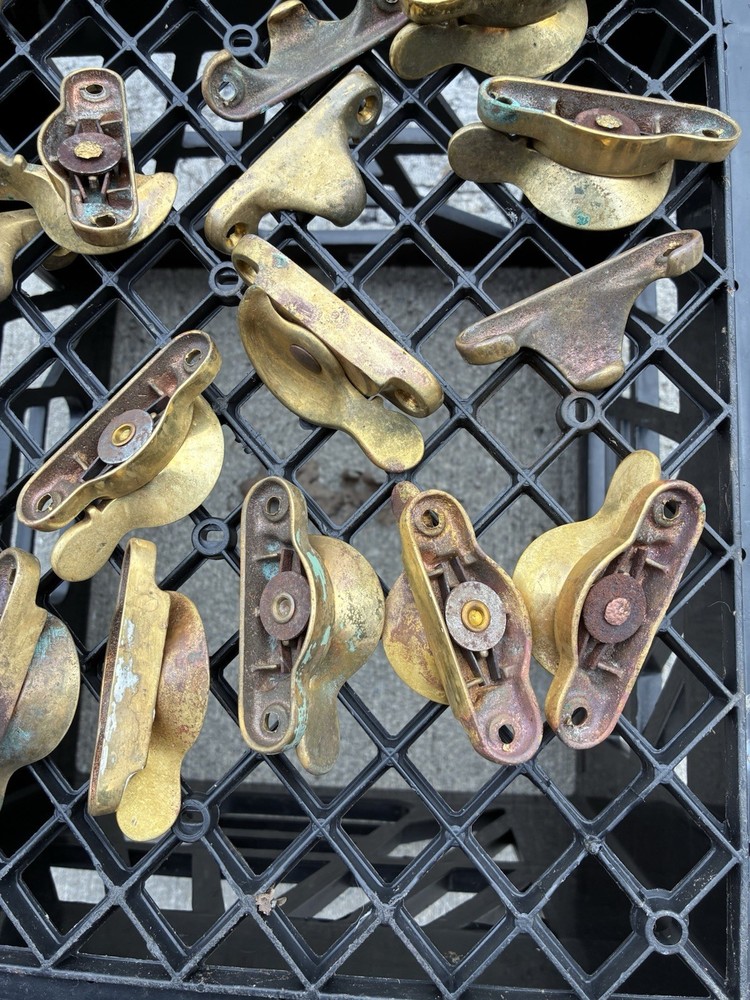 Antique Brass Salvaged Window Sash Locks Solid Brass Original Hardware