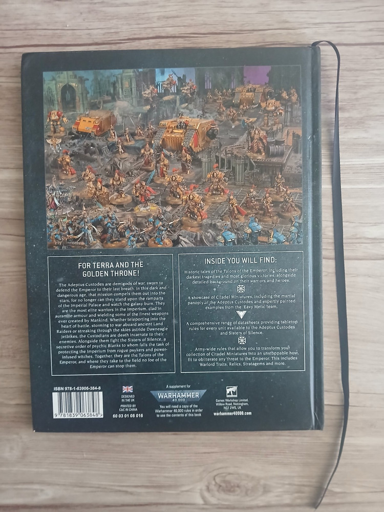 Codex: Adeptus Custodes 9th Edition 2021 Warhammer Games Workshop 40k
