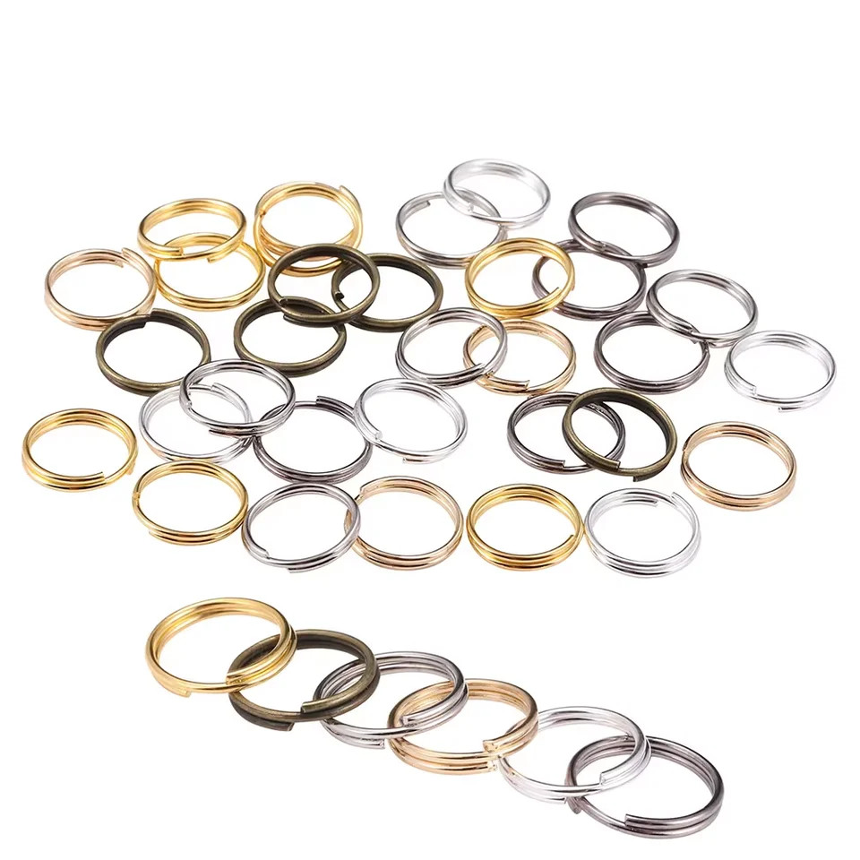 50pc Jump Rings 4–20mm Double Loop Split Round Connectors DIY Jewelry Making