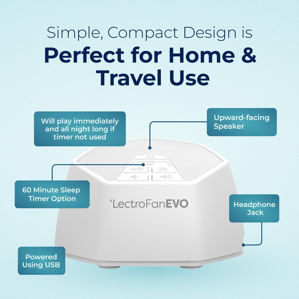 Adaptive Sound Technologies EVO White Noise Machine - Compact Sleep Sound Mac...