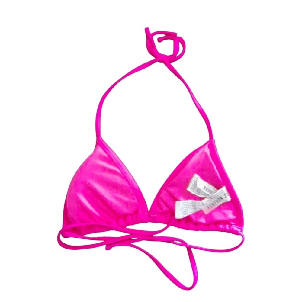Forever 21 Hot Pink Triangle Bikini Top Size Small