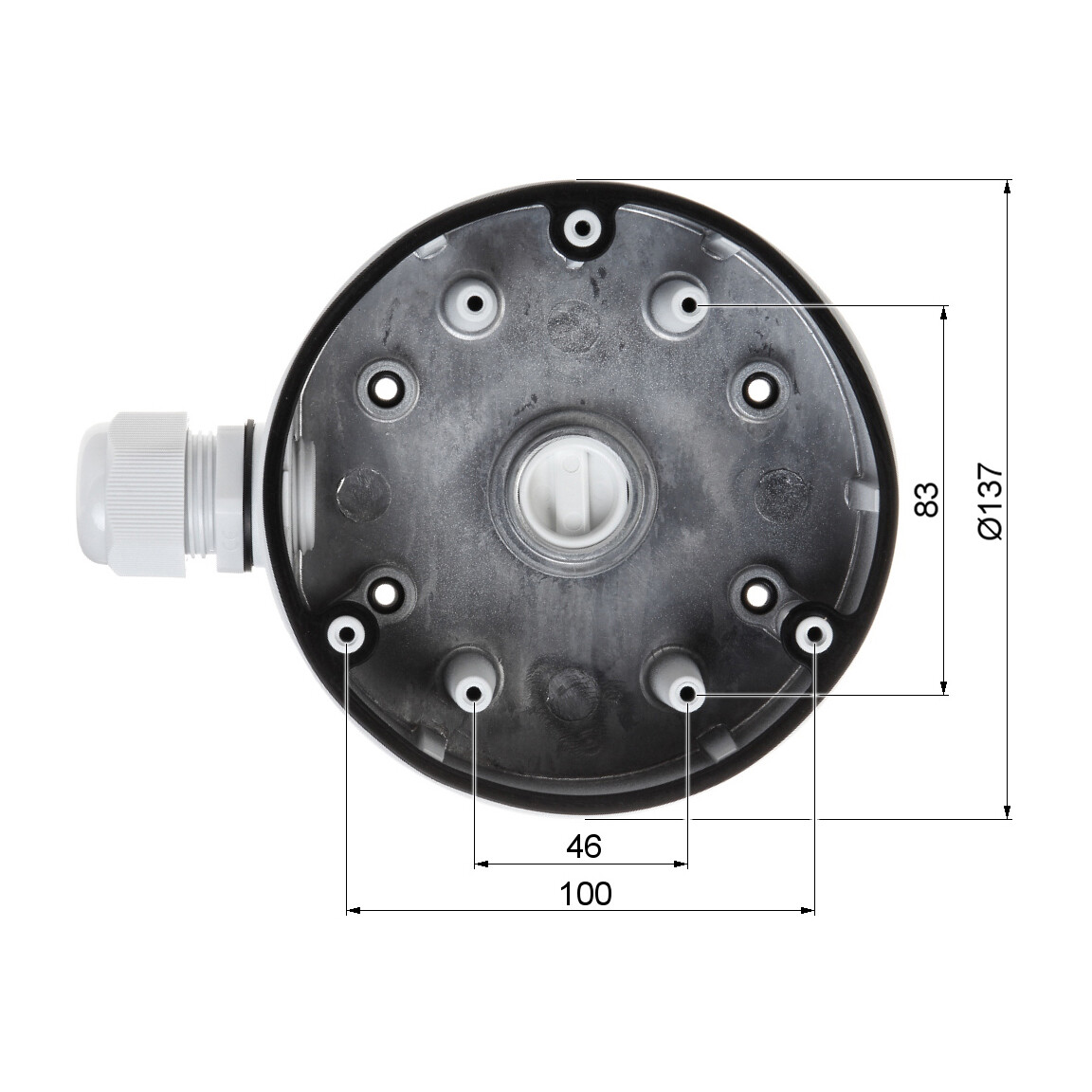 Hikvision DS-1280ZJ-DM21 CB140PT Conduit Base Junction Box Wall Mount Bracket