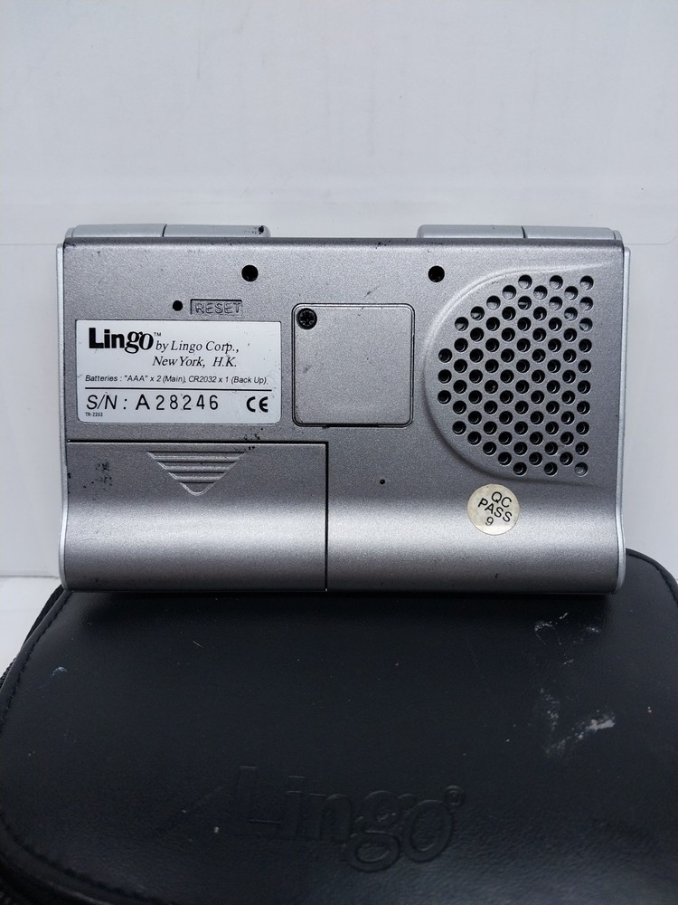 LINGO Pacifica Talk TR-2203 10 Language Talking Translator w/ Case - WORKING
