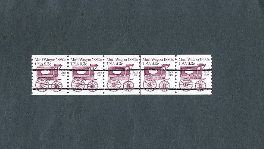 US Stamps Scott #1903a PNC5 P#5 9.3c Mail Wagon XF MNH Pre-cancelled No Gap