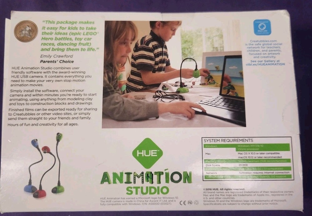 HUE Animation Studio Blue | Complete Stop Motion Animation Kit | Open Box