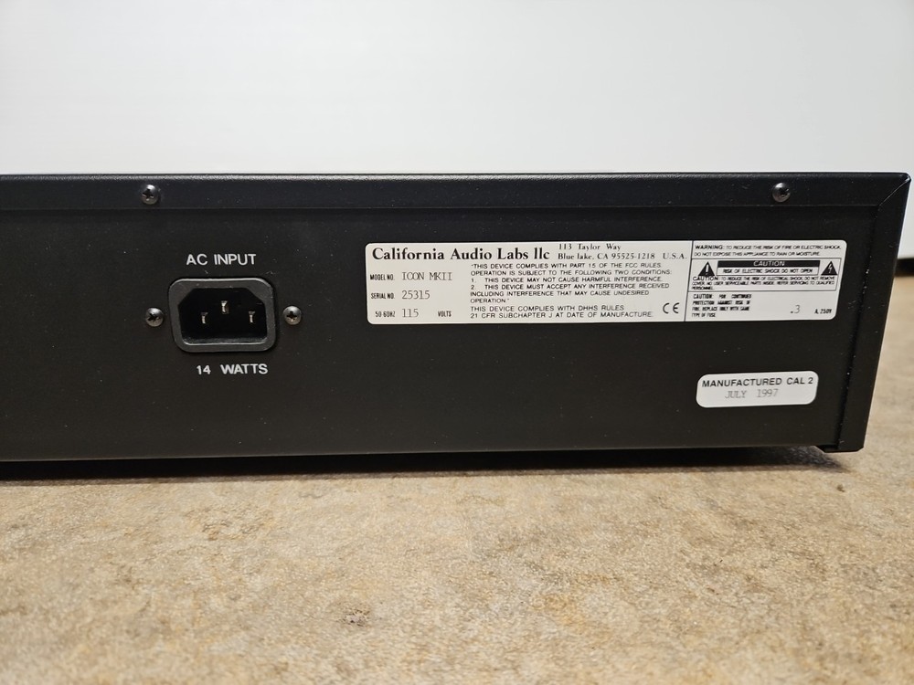California Audio Labs Icon MKⅡ CD Player Remote W/Remote