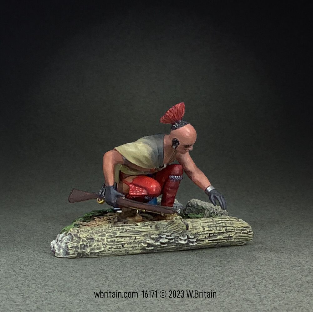 W.Britain 16171 "Fresh Tracks" Native Warrior Checking Trail (Britains)