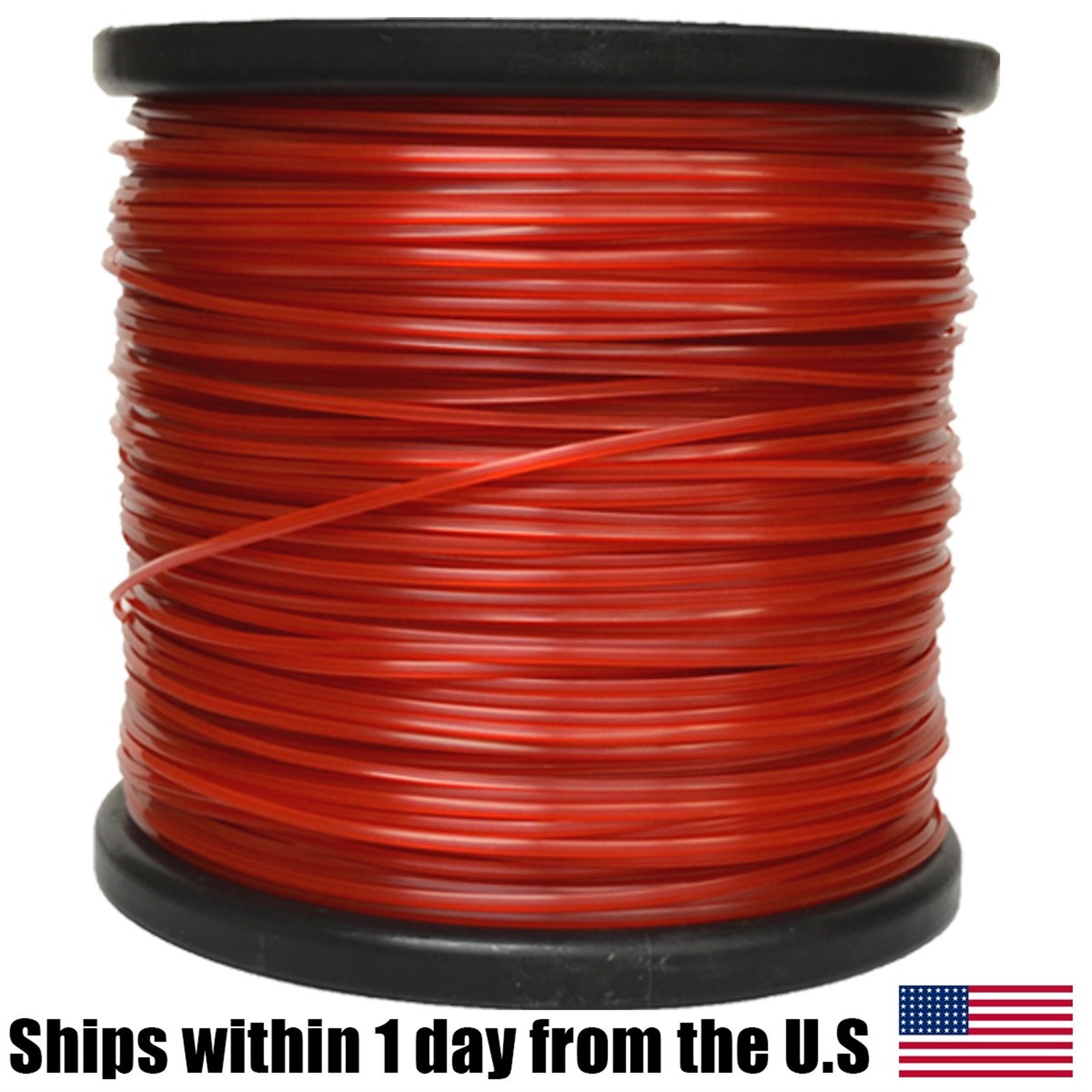 6PK 5lb .095 Square Red Commercial String Trimmer Line For Echo Stihl Redmax