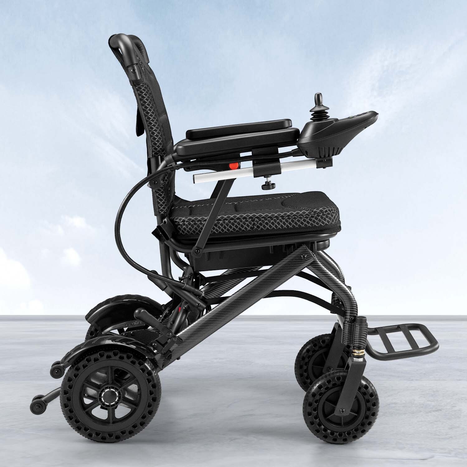 Lightweight 38Lb Foldable Electric Wheelchair Intelligent 300Lb All Terrain FDA