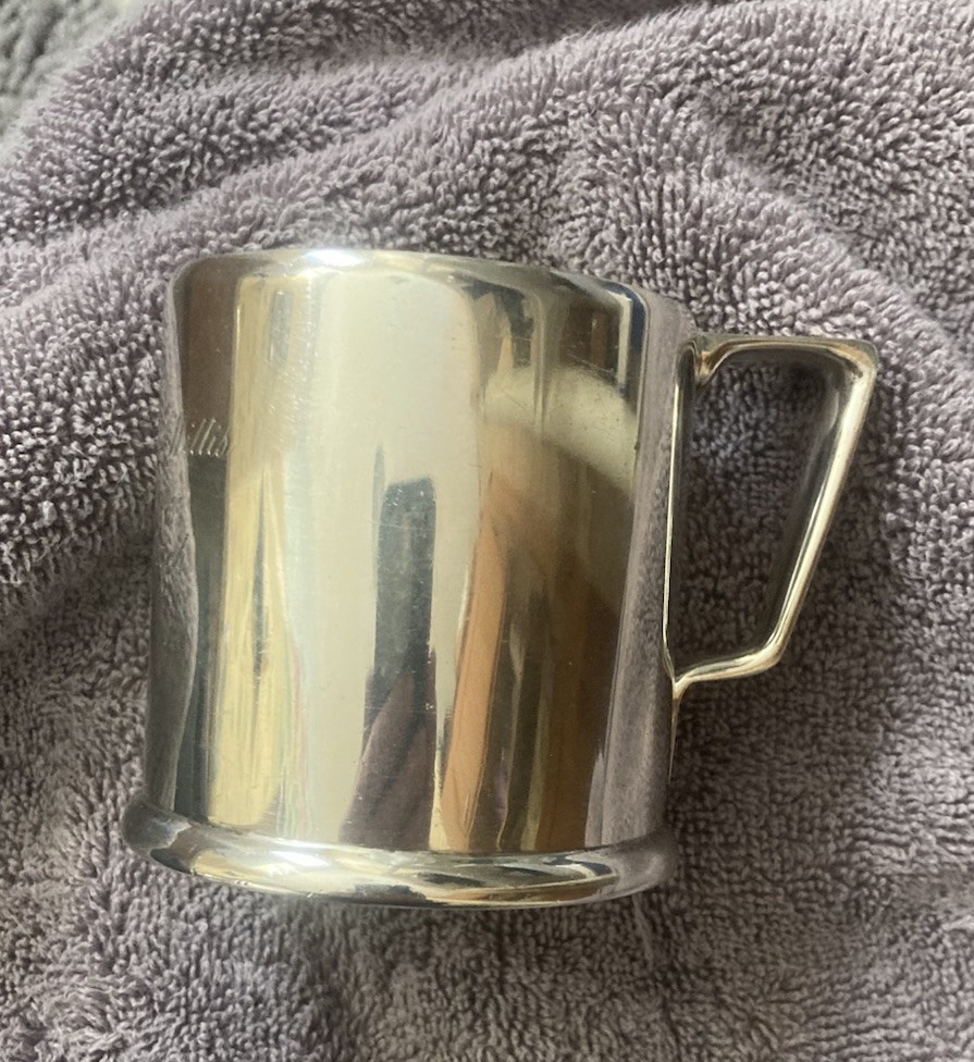 Tiffany & Co. Antique Sterling Silver Cup with Monogram 7.3 Oz