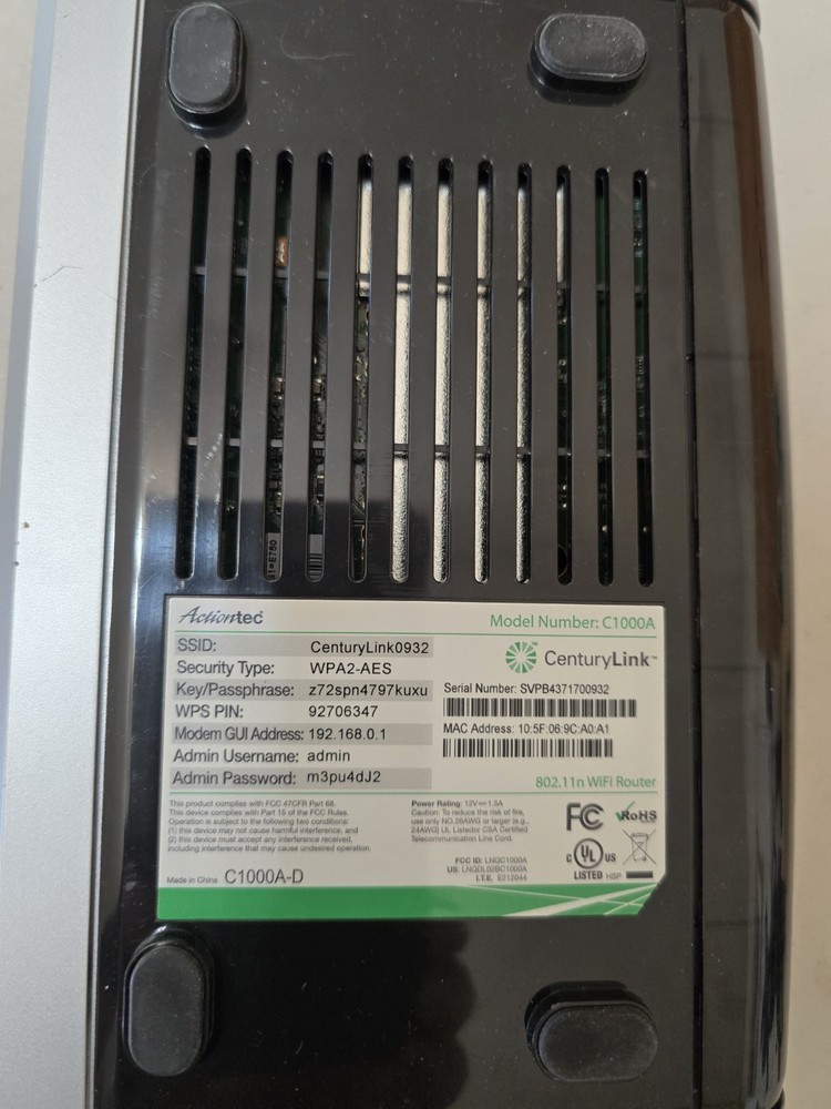 Actiontec C1000A Modem Gateway