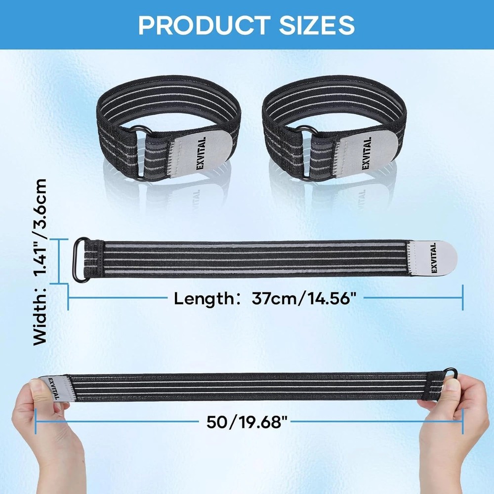 Ankle Straps, Cowboy Boot Straps, Adjustable Elastic Boot Bands with High Visibi