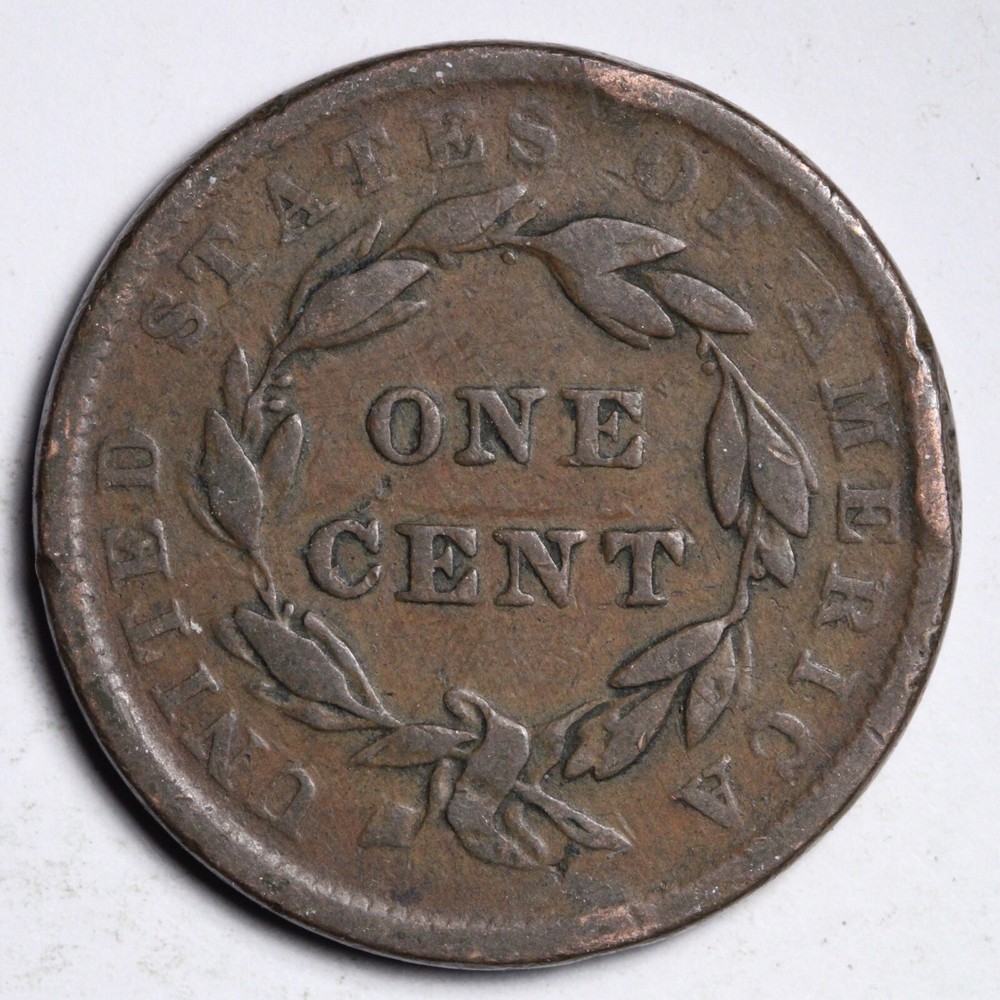 1839 Booby Head Coronet Head Large Cent CHOICE FINE E237 DCH