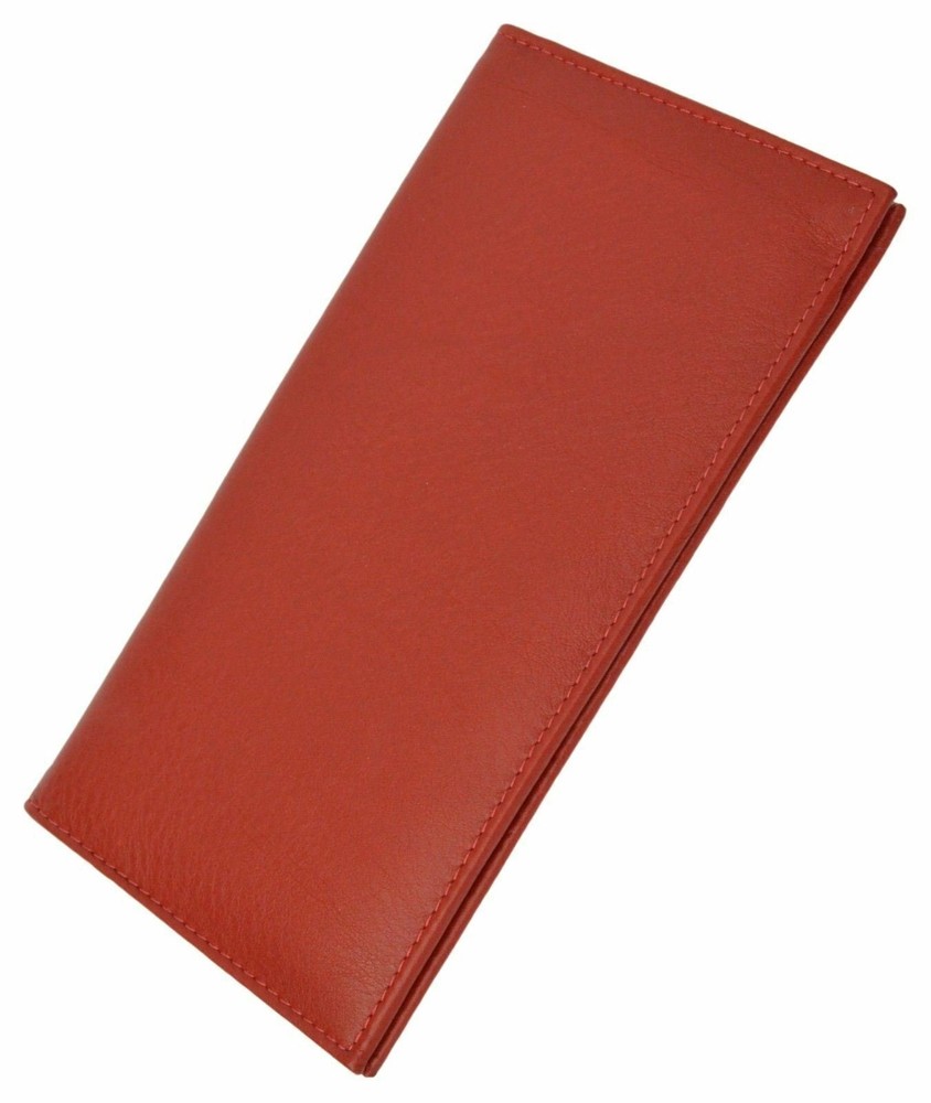 Genuine Leather PLAIN Checkbook Cover Red NEW!!!