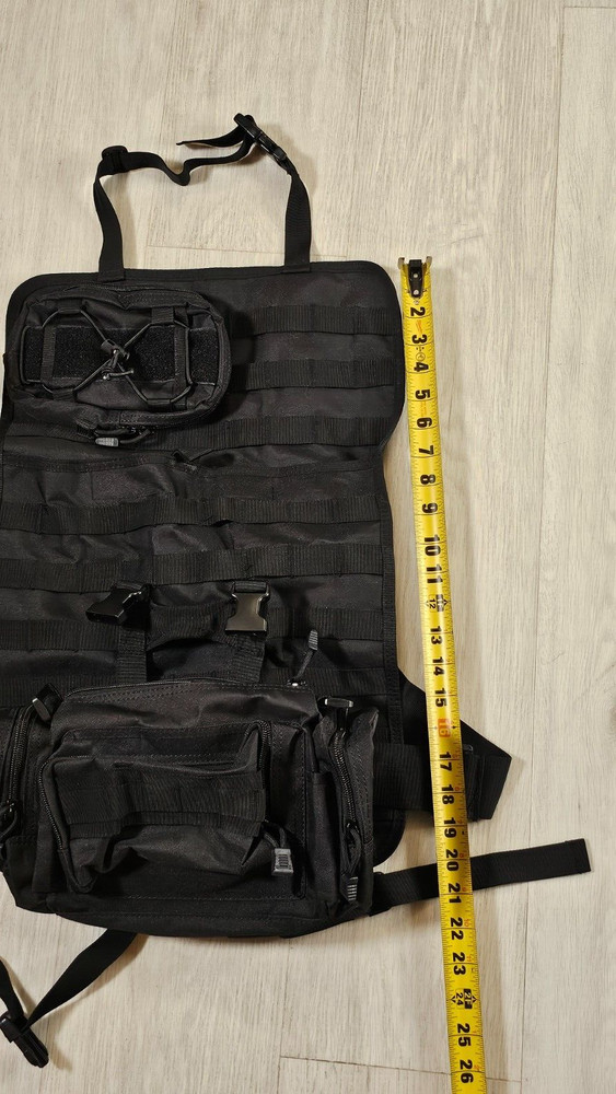 Tactical Chest Rig Pack Combat Pouch Straps Protective Black