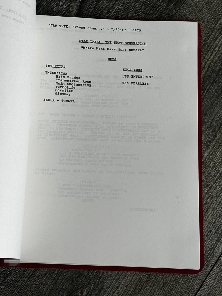 STAR TREK Script The Next Generation Where None Have Gone Revised Final Draft