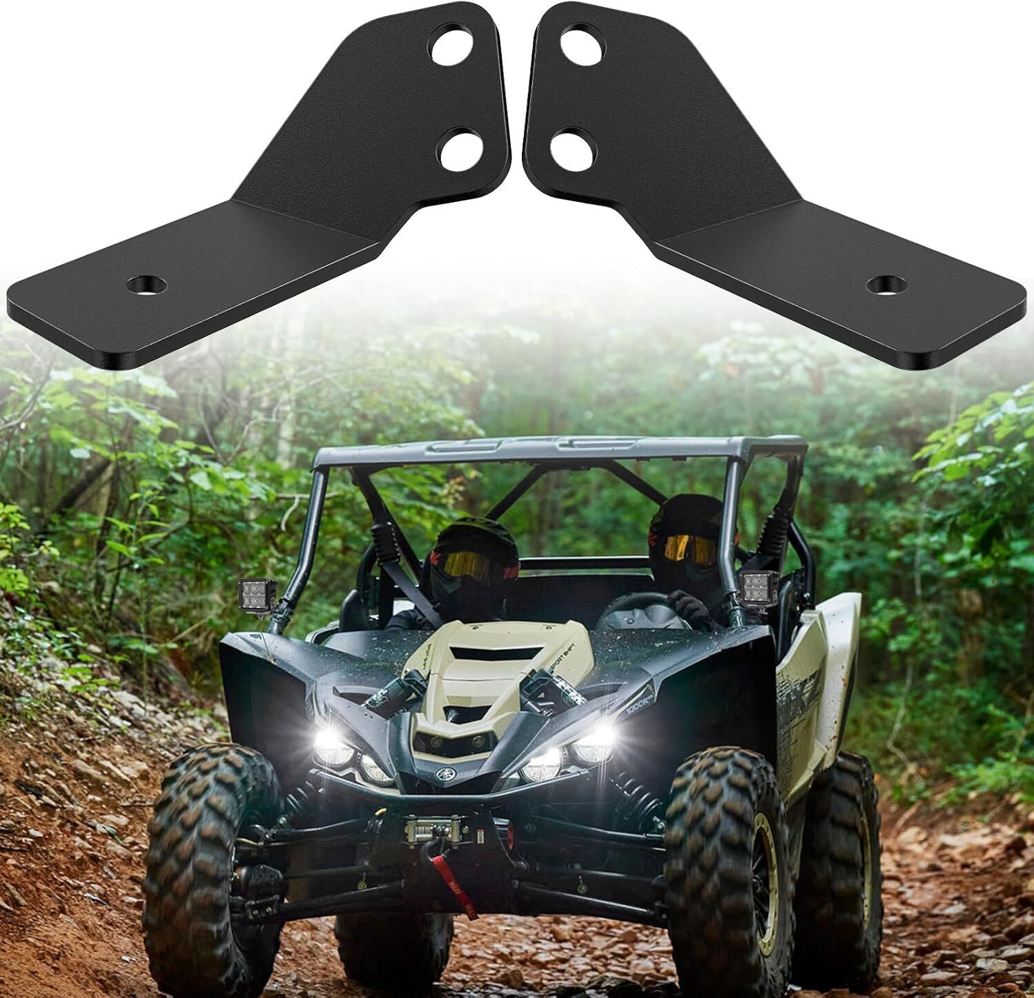 Nilight Light Bar UTV Front Side A Pillar Hood Mounting Brackets for LED Pods