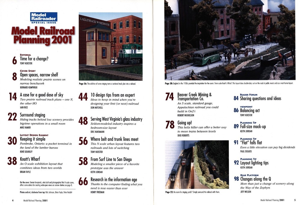 Model Railroader Magazine Special Issue: Model Railroad Planning 2001