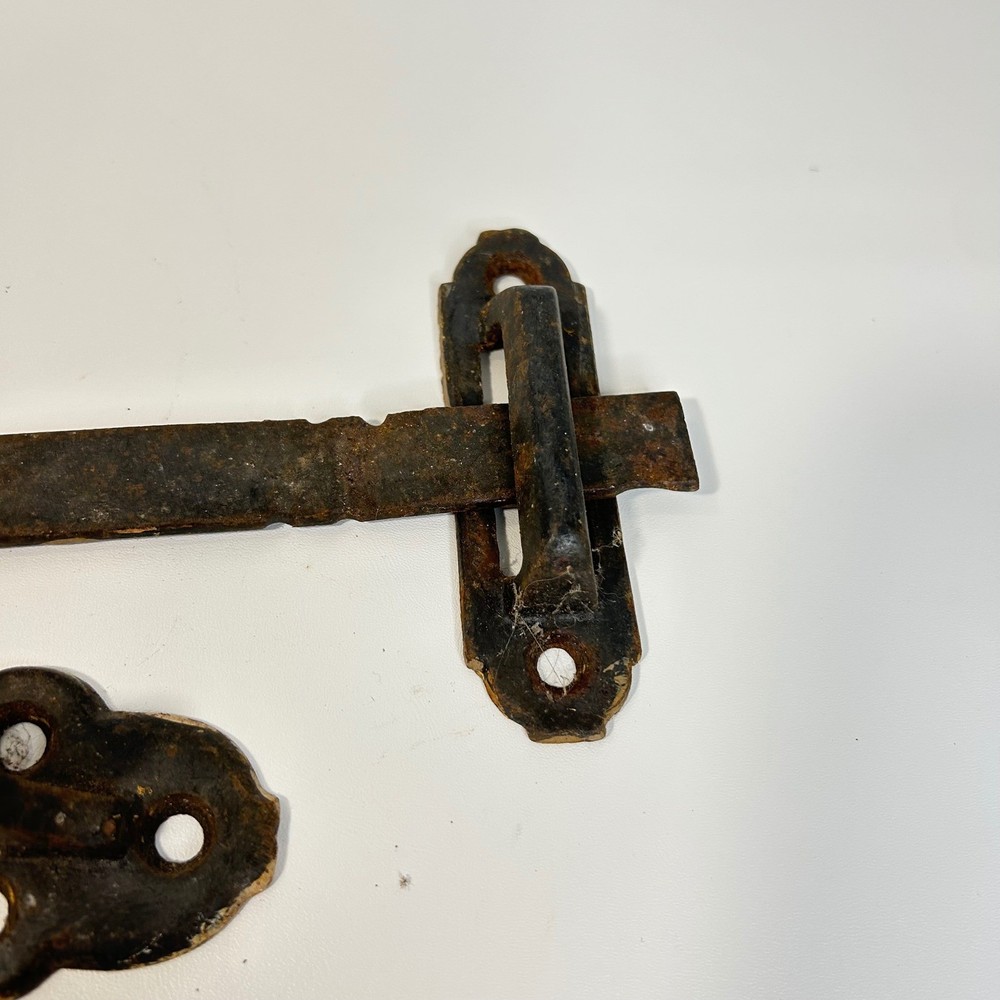 Antique Cast Iron Thumb Latch Door Handle Set Rustic Primitive Gate Hardware