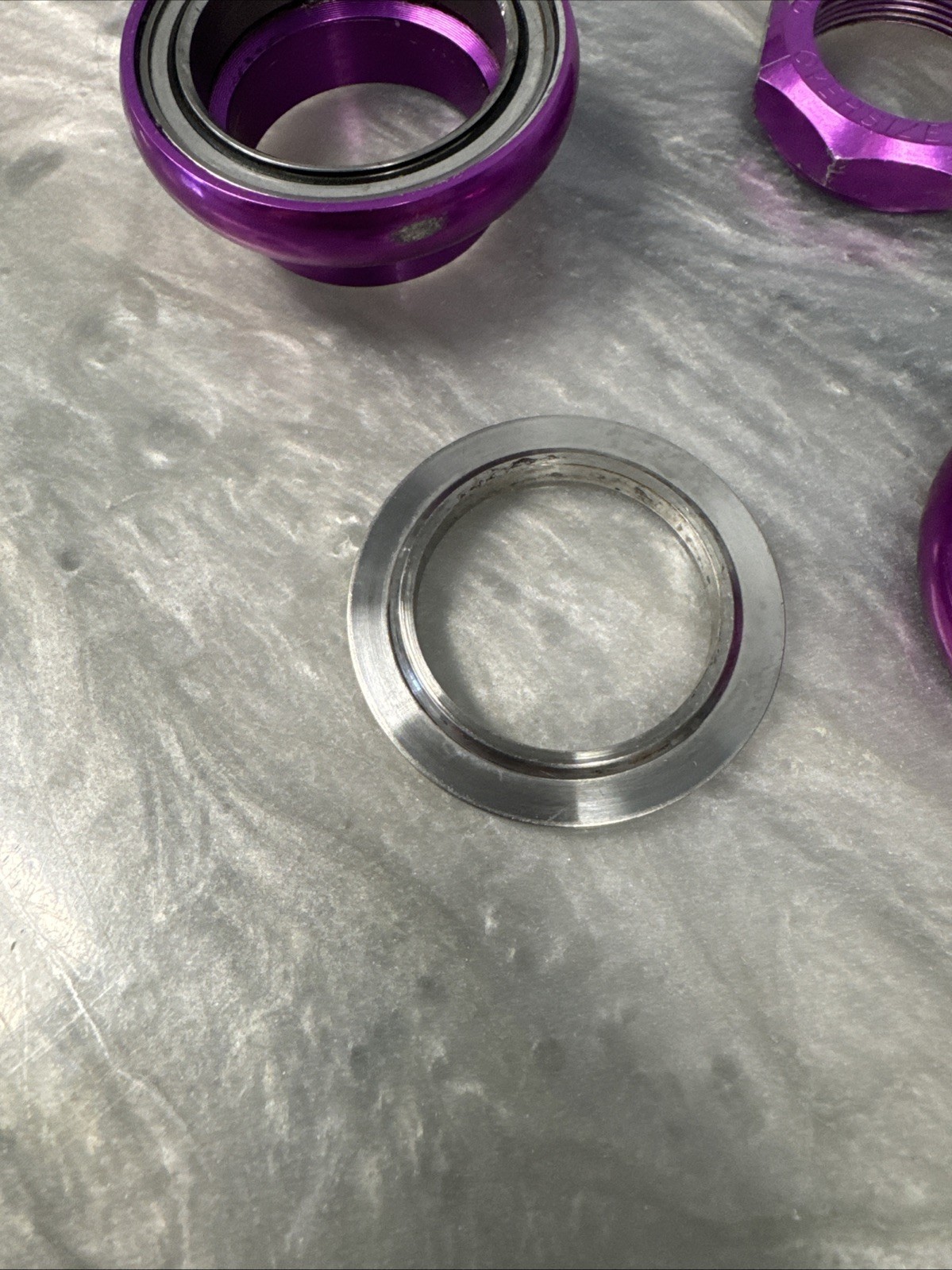 Chris King 2Nut No-Logo Headset 1 1/8" Threaded Purple 3DV 3D Violet 90s MTB