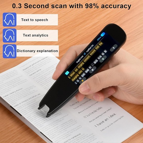 Scan Reader Pen for Portable Two-Way Instant Translator Pen
