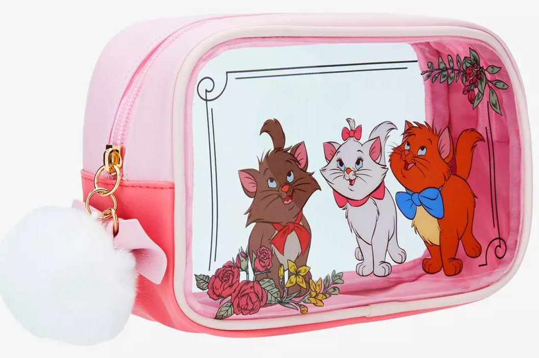 NEW Disney The Aristocats Kittens 3pc Cosmetic Travel Makeup Pen Pencil Bag Set