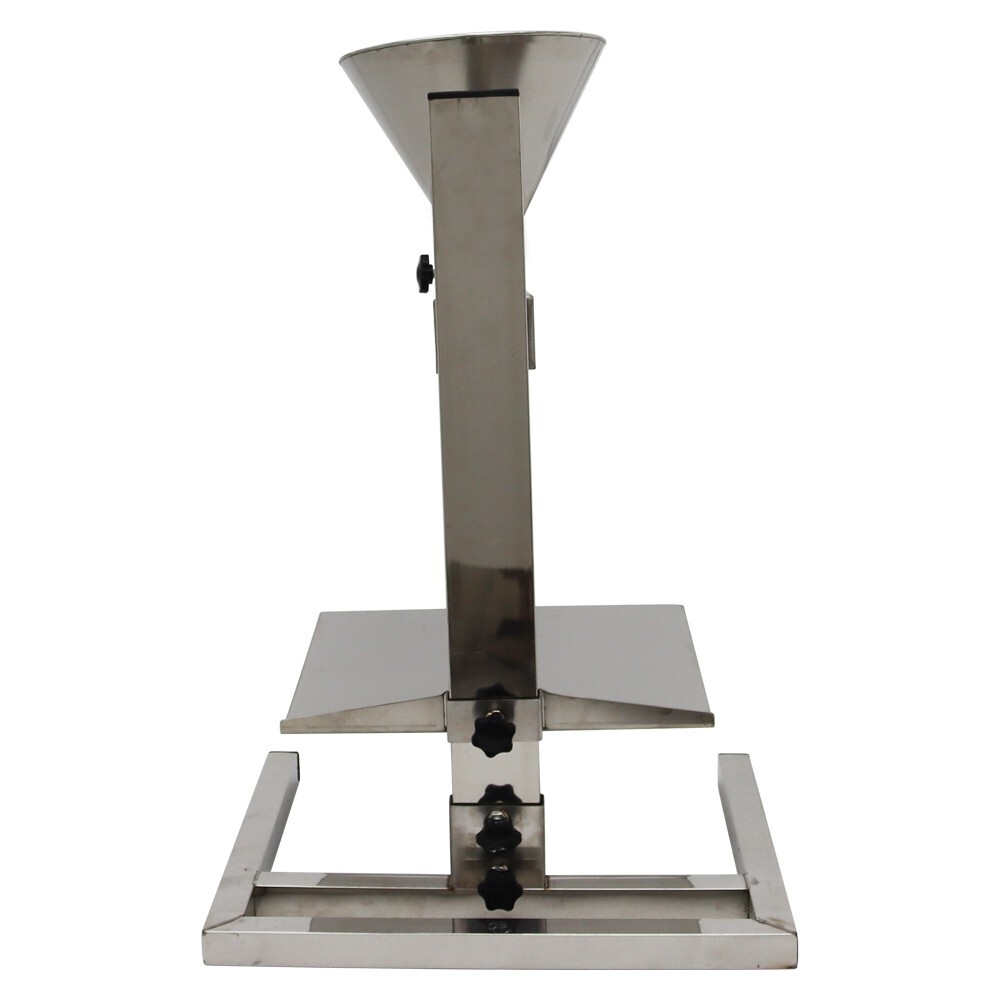 Stainless Steel Feeding Hopper with Support Stand Platform Height Adjustable