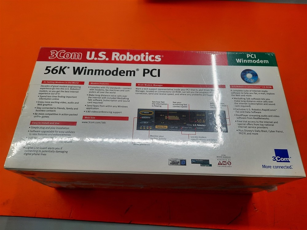 ⭐️⭐️⭐️⭐️⭐️ U.S. Robotics 3Com Computer Internal Modem Card PCI Model 5699