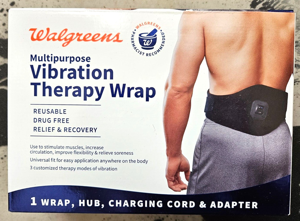 Walgreens Vibration Therapy Wrap Relief & Recovery Reusable 3 Therapy Modes