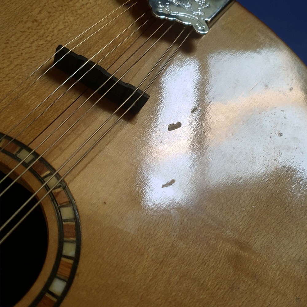 Mandolin, Handmade Spanish-Style Flat Top, All Solid Wood W/Gig Bag