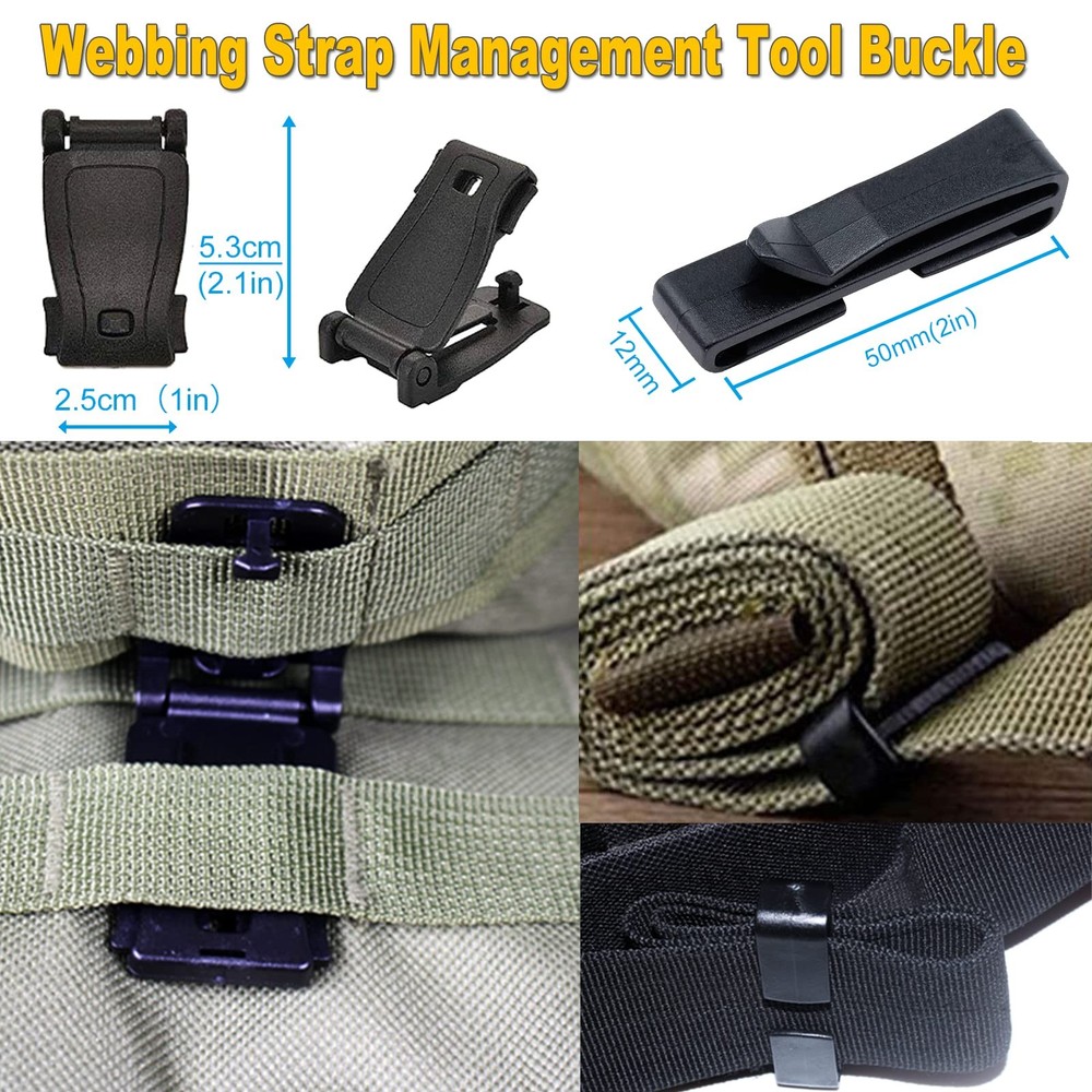 48 PCS MOLLE Accessories Kit Upgraded Attachment Clips Kit MOLLE Key Clip