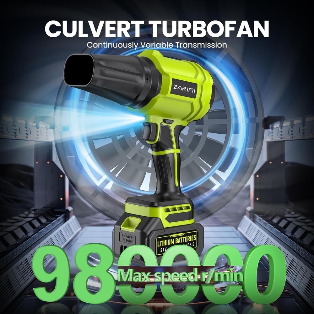 Powerful Cordless Leaf Blower Kit - Light Green