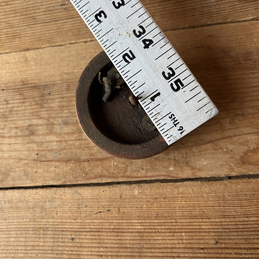 Antique In-Line Electrical Switch Wall Mount Oak Backplate